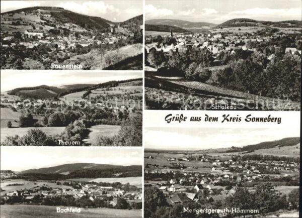 Sonneberg Thueringen mit Rauenstein Theuern Bachfeld Schalka