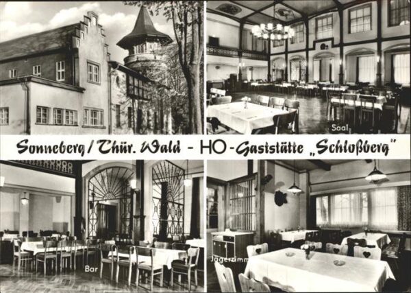 Sonneberg Thueringen HO Gaststätte Schlossberg Saal Bar Jäge