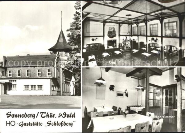 Sonneberg Thueringen HO Gaststätte Schlossberg Saal Jägerzim