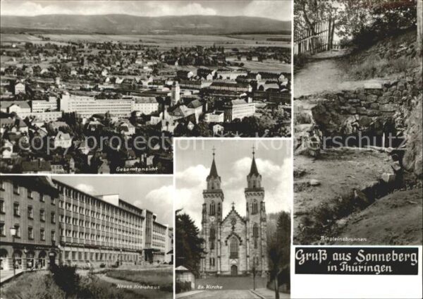 Sonneberg Thueringen Total Neues Kreishaus Ev Kirche Ringlei