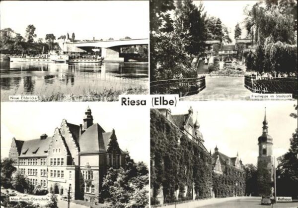 Riesa Sachsen Neue Elbbrücke Freitreppe Stadtpark Max