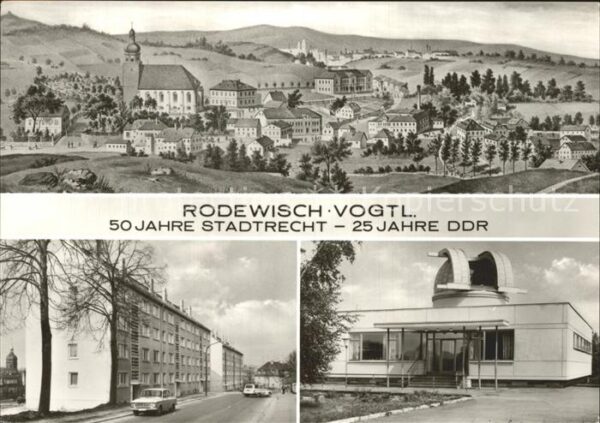 Rodewisch Altes Städtebild Strassenpartie Strnwar
