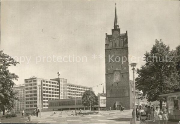 Rostock Kröpeliner Tor und Interhotel Warnow