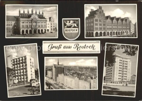 Rostock Rathaus Hauptpostamt Bahnhofsvorplatz H