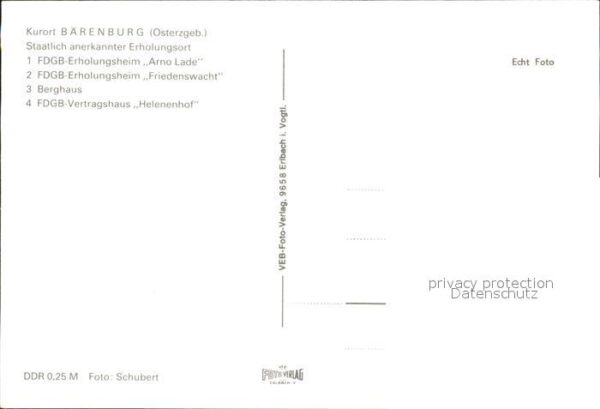 Baerenburg Sachsen FDGB Erholungsheime Arno Lade und Fried – Bild 2