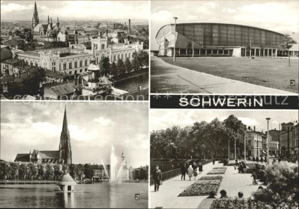 Schwerin Mecklenburg Domblick Pfaffenteich Sport und Kongres