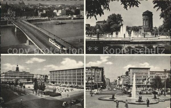 Mannheim Kurpfalzbrücke Innenstadt Wasserspiele