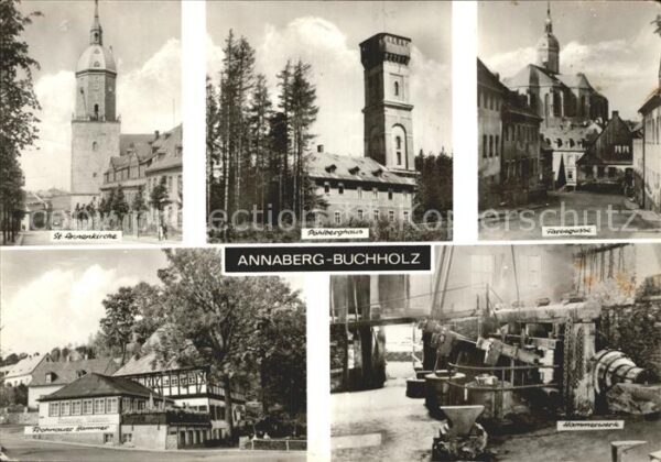 Annaberg-Buchholz Erzgebirge St Annenkirche Pöhlberghaus Farbegasse