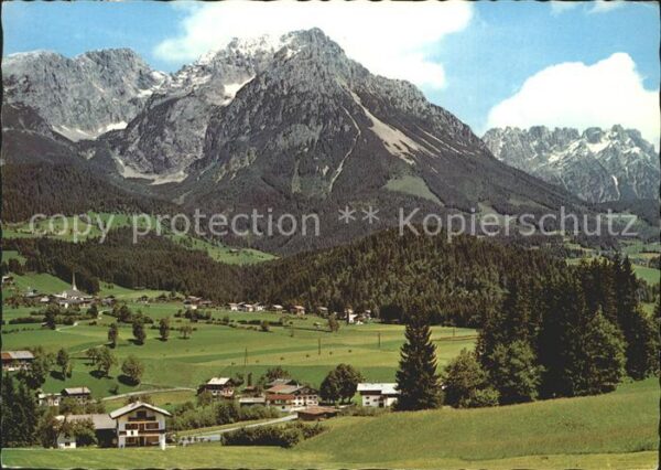 Scheffau Wilden Kaiser mit Treffauer und Törlspitzen