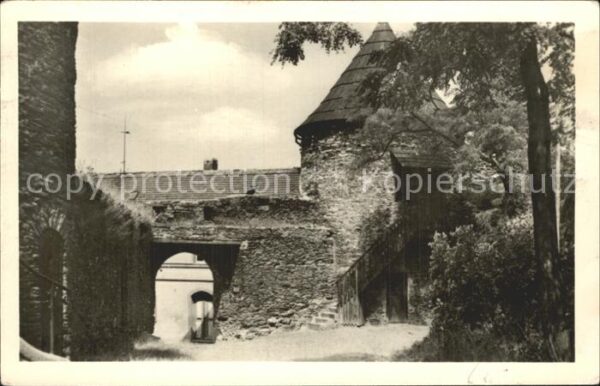 Elsterberg Vogtland Eingang Burg Ruine