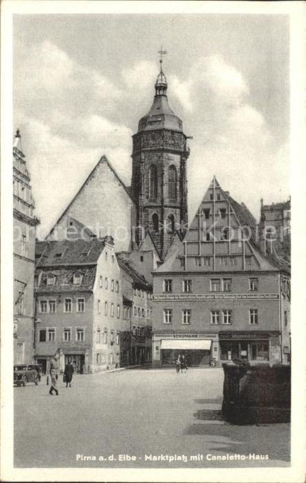 Pirna Marktplatz mit Canaletto-Haus