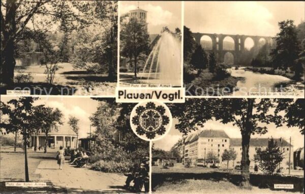 Plauen Vogtland Stadtpark Platz der Roten Armee Elstert