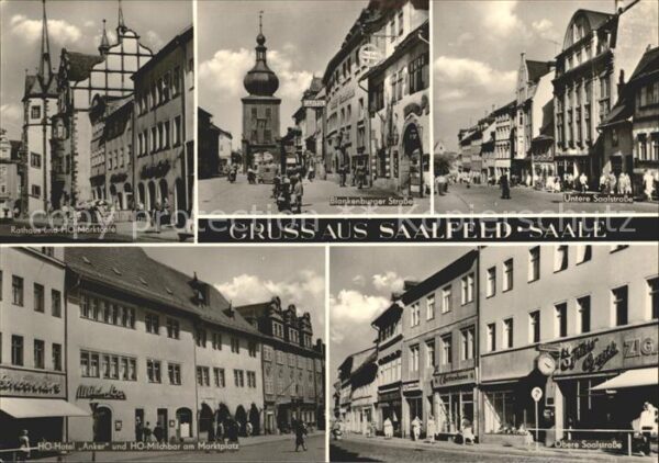 Saalfeld Saale Rathaus HO-Marktcafe Untere Saalstrasse
