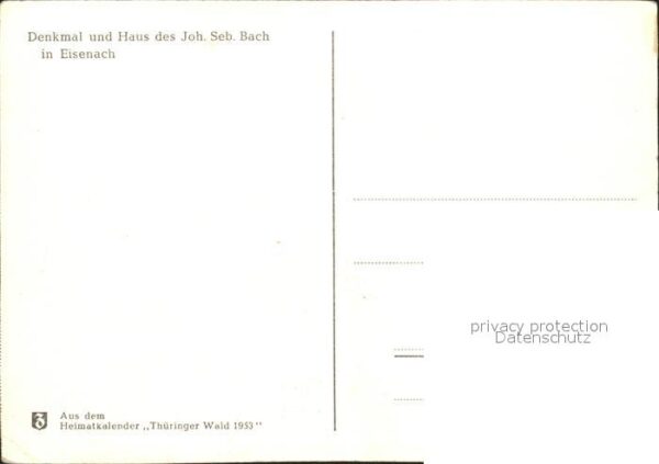 Eisenach Thueringen Denkmal und Haus des Johann Sebastian B – Bild 2