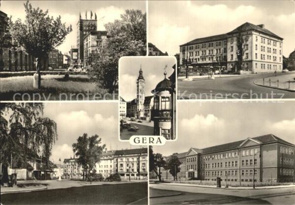 Gera Hochhaus Haus des Bergmanns Rathaus S?d
