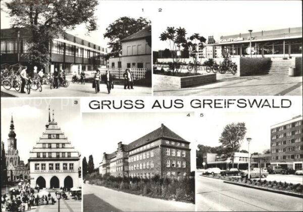 Greifswald Mecklenburg Vorpommern Neue Mensa HO Kaufhalle Ernst-Thälmann-