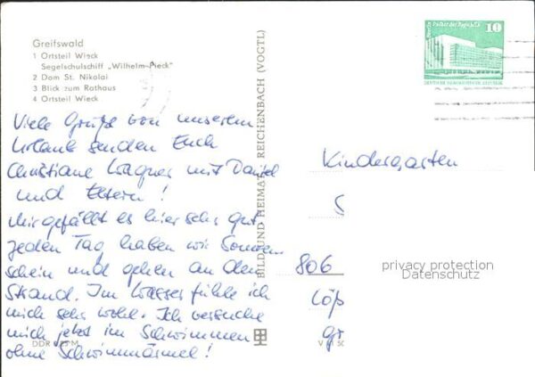 Greifswald Wieck Segelschulschiff Wilhelm Pieck Dom St. – Bild 2