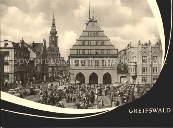 Greifswald Mecklenburg Vorpommern Rathaus St. Nikolaikirche