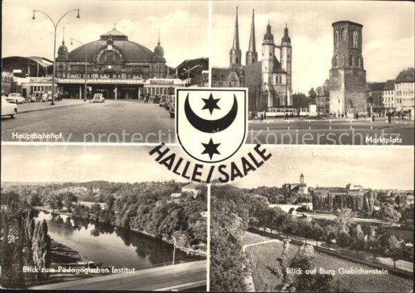 Halle Saale Hauptbahnhof Marktplatz Pädagogischer I