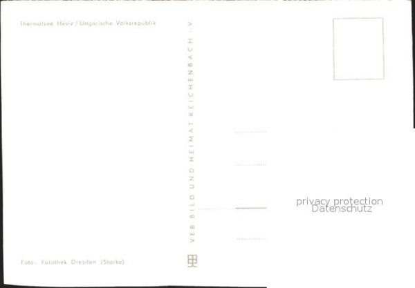 Heviz Ungarische Volksrepublik Thermalsee – Bild 2