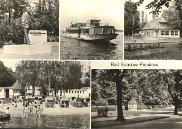 Bad Saarow-Pieskow Johannes-R-Becher-Skulptur Fahrgastschi