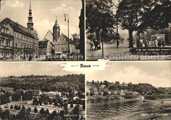 Pirna Obermarkt m. Canaletto-Haus Karl-Max-St