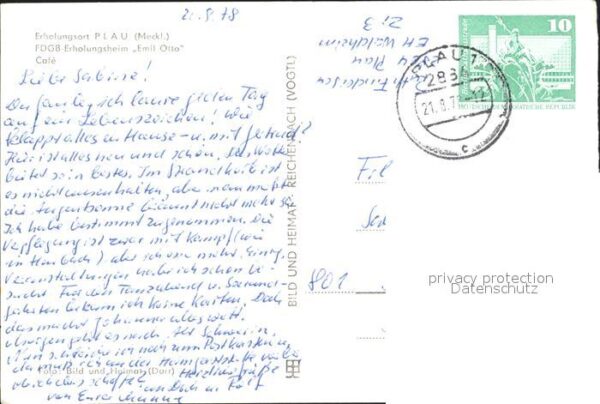 Plau See FDGB Erholungsheim Emil Otto Cafe – Bild 2