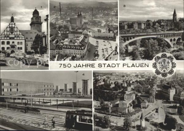 Plauen Vogtland Rathaus am Altmarkt Johanniskirche Frie