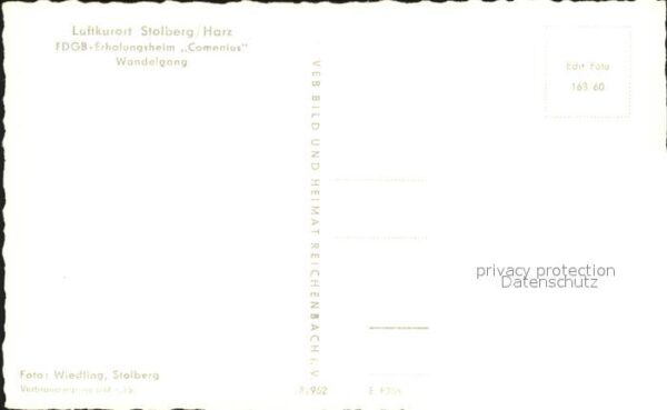 Stolberg Harz FDGB-Erholungsheim Comenius Waldelgang – Bild 2