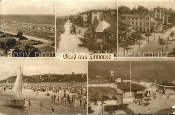 Zinnowitz Ostseebad Strand Seebrücke Segelboot