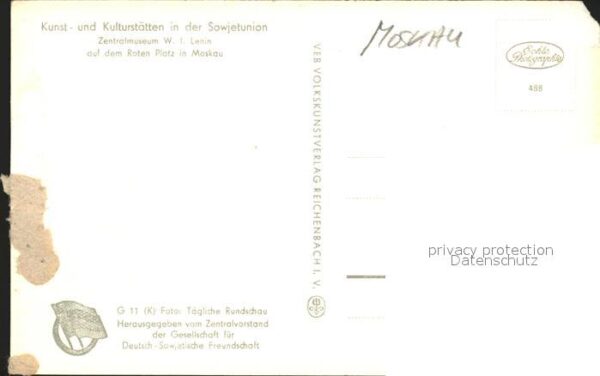 Moscow Moskva Zentralmuseum W. I. Lenin Rote Platz – Bild 2