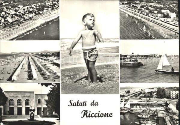 Riccione Strand Palazzo Turismo Fliegeraufnahme