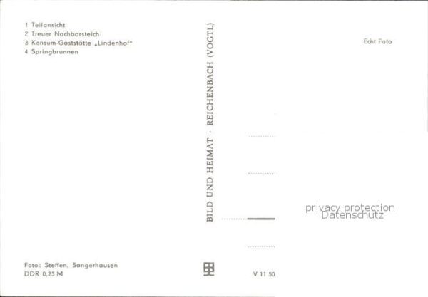Strassberg Harzgerode Treuer Nachbarstein Konsum-Gaststätte L – Bild 2