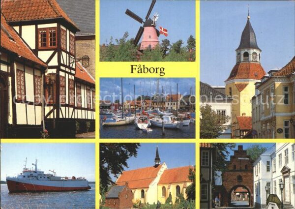 Faborg Kirche Tor Windmühle Hafen