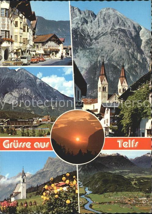 Telfs Tirol Kirche Strassenmotiv