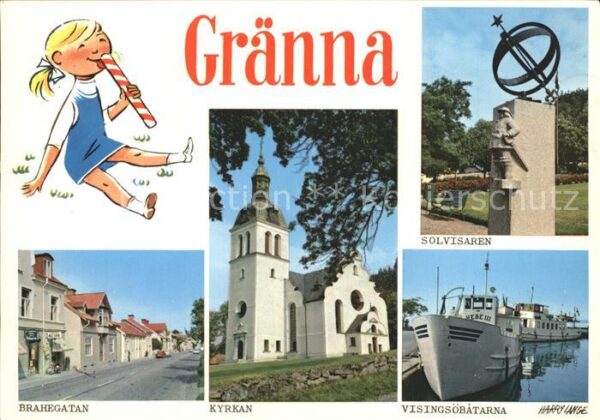 Graenna Solvisaren Visingsöbatarna Kyrkan