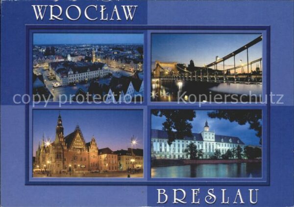 Wroclaw Ring Grunwaldzki-Brücke Rathaus Univers
