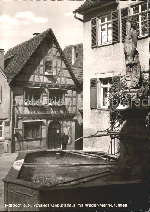 Marbach Neckar Schillers Geburtshaus mit Wilder Mann B