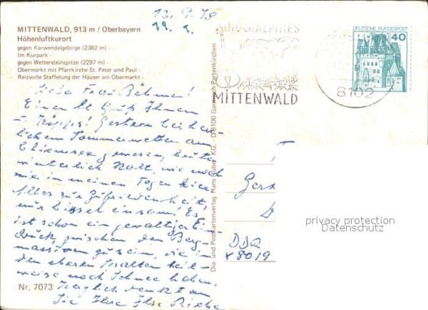 Mittenwald Bayern Kurpark Karwendelgebirge – Bild 2