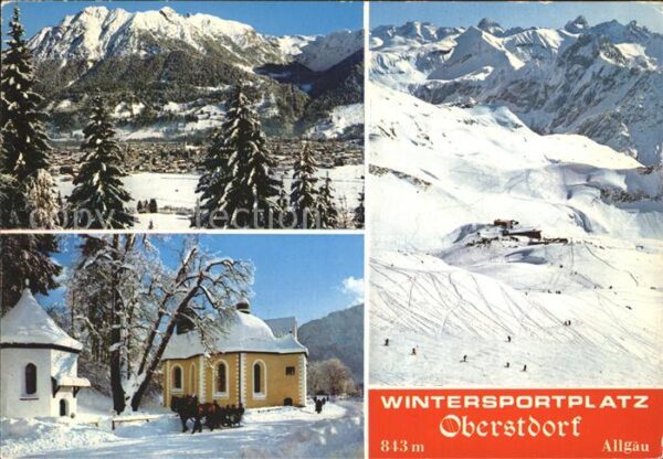 Oberstdorf Skigebiet mit Kirche
