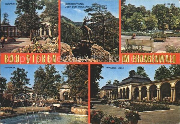 Bad Steben Frankenwals Wandelhalle Kurpark Hirschs