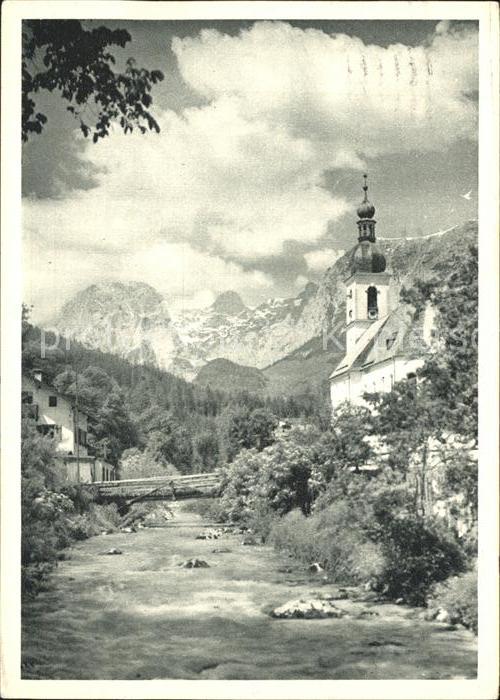 Ramsau Berchtesgaden Kirchenpartie mit Reiteralpe