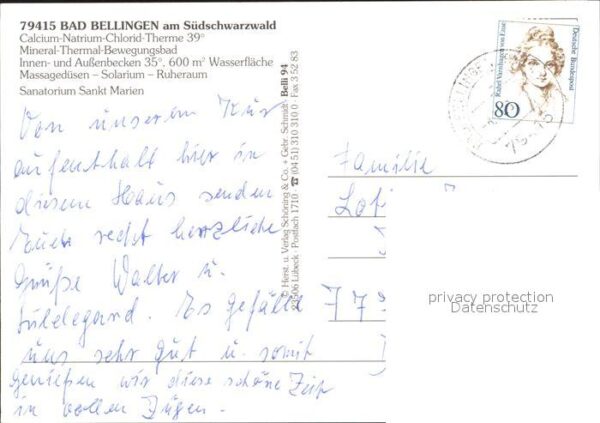 Bad Bellingen Sanatorium Sankt Marien – Bild 2