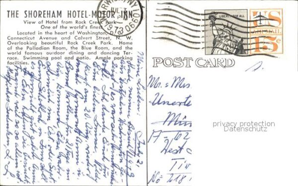 Washington DC Shoreham Hotel-Motor – Bild 2