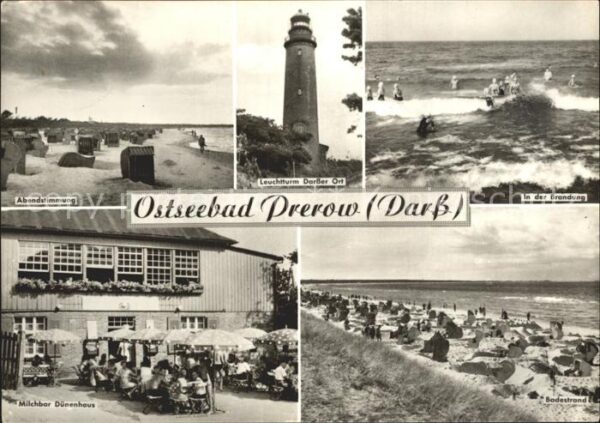 Prerow Ostseebad Brandung Leuchtturm Darsser Ort Milchba