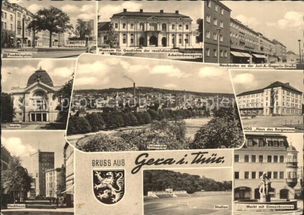 Gera Puschkinplatz Museum Markt Simsonbrunne