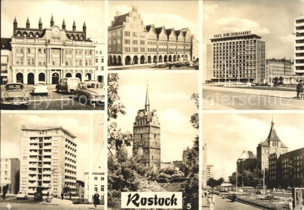 Rostock Rathaus Hauptpostamt Haus der Schiffahr