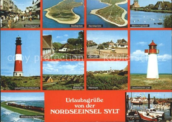 List Sylt Leuchtturm Wenningstedt Hörnum Hindenbu