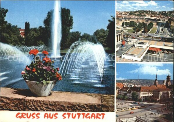 Stuttgart Springbrunnen Teilansichten