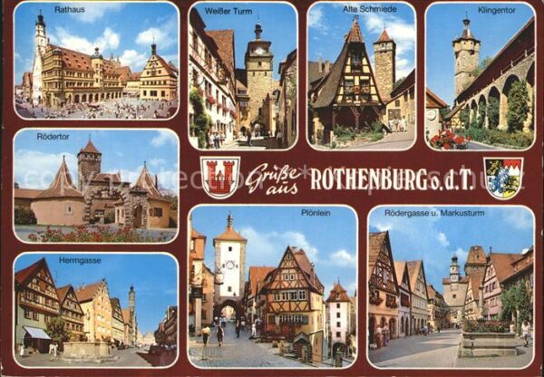 Rothenburg Tauber Klingentor Rathaus Rödertor Plönlein Ma